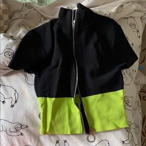 NWOT Revolve superdown zip up crop top